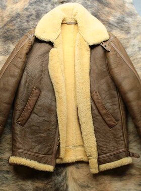新西兰制 早期1990s原始复古主义B3皮毛一体皮衣