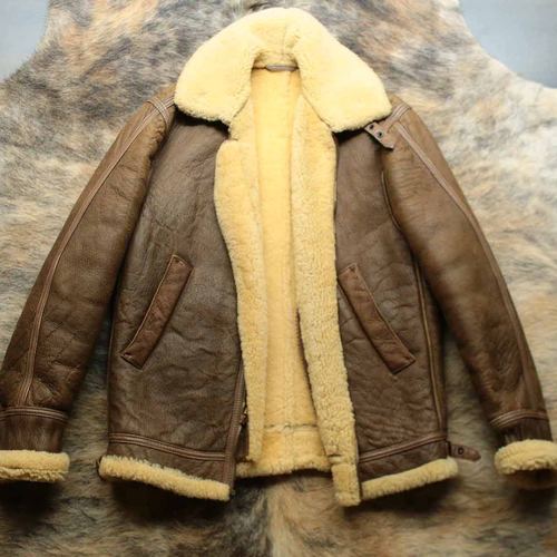 新西兰制 早期1990s原始复古主义B3皮毛一体皮衣