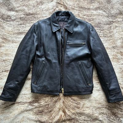 布鲁斯威利 重磅暗黑Stickers报童1930皮衣