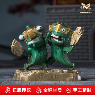 铜师傅《哪吒之魔童闹海》正版授权 互殴结界兽 潮玩铜摆件周边