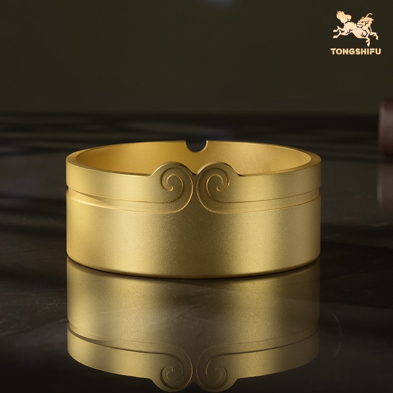 铜师傅《悟空之烟缸》客厅真金鎏镀铜烟灰缸摆件 家居工艺品