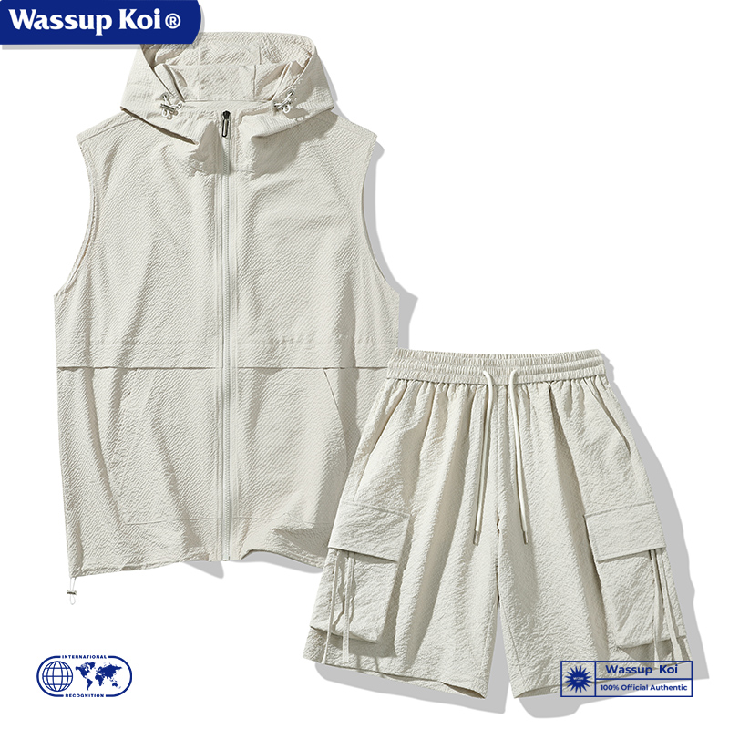 WASSUPKOI联名运动套装男士夏季