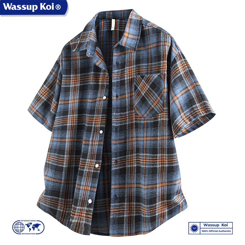 WASSUPKOI联名短袖衬衫男