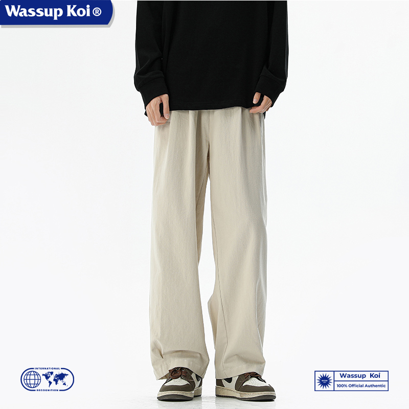 WASSUPKOI联名日系复古垂感裤子