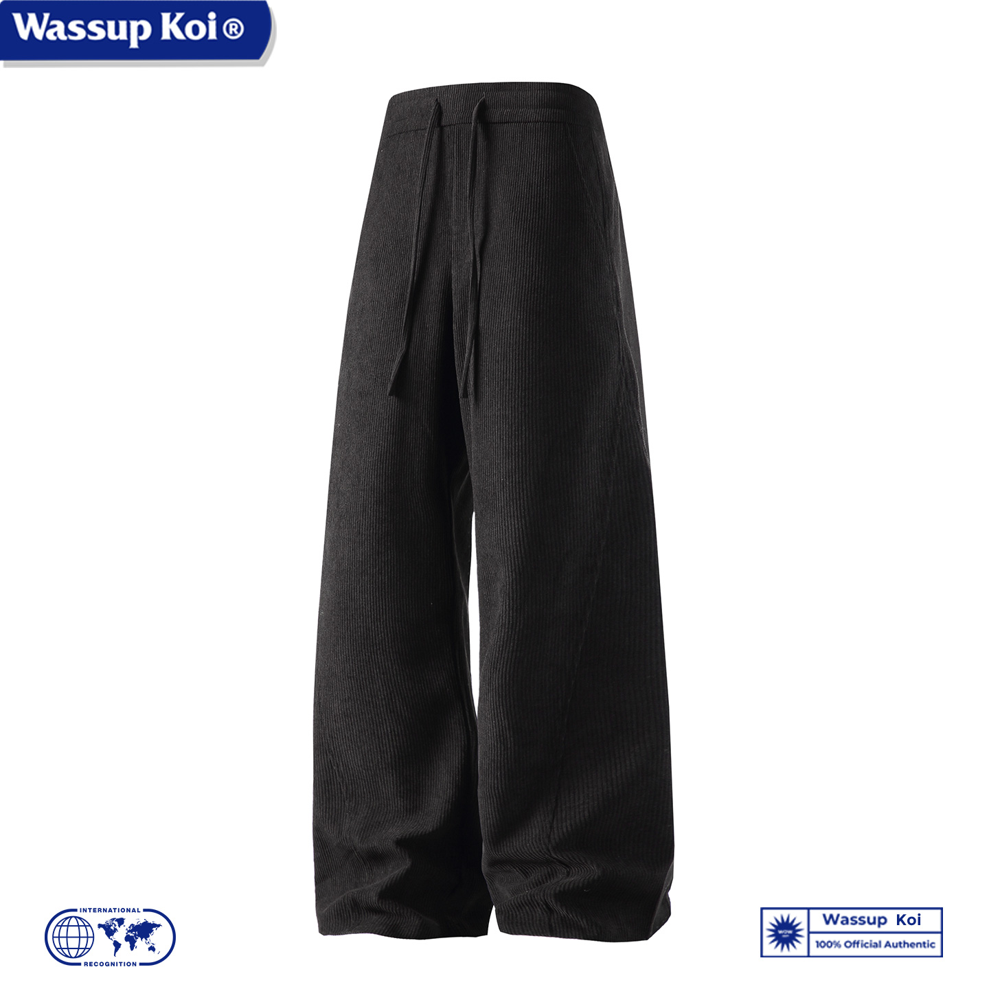 WASSUPKOI宽松垂感灯芯绒运动裤