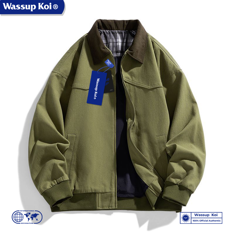 WASSUPKOI工装机车棒球服夹克男