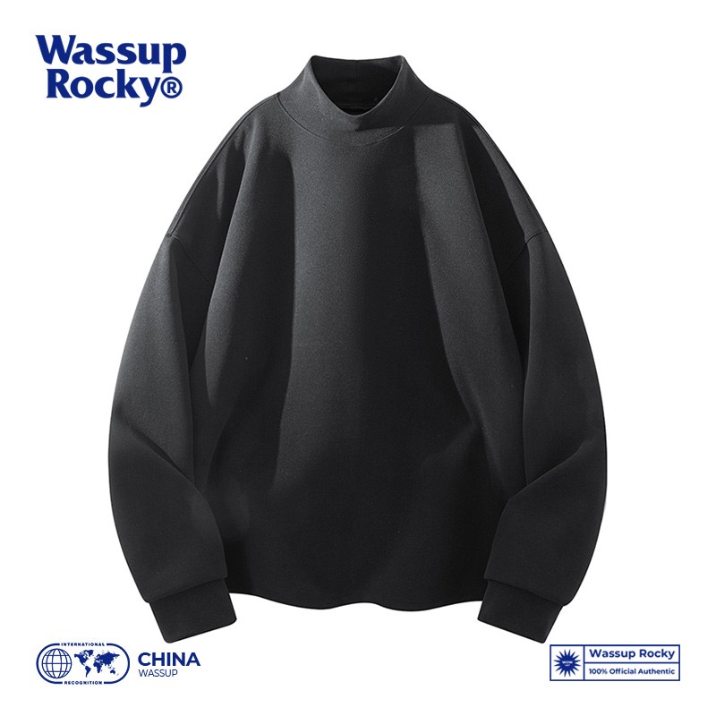 WASSUPROCKY德绒自发热高领卫衣