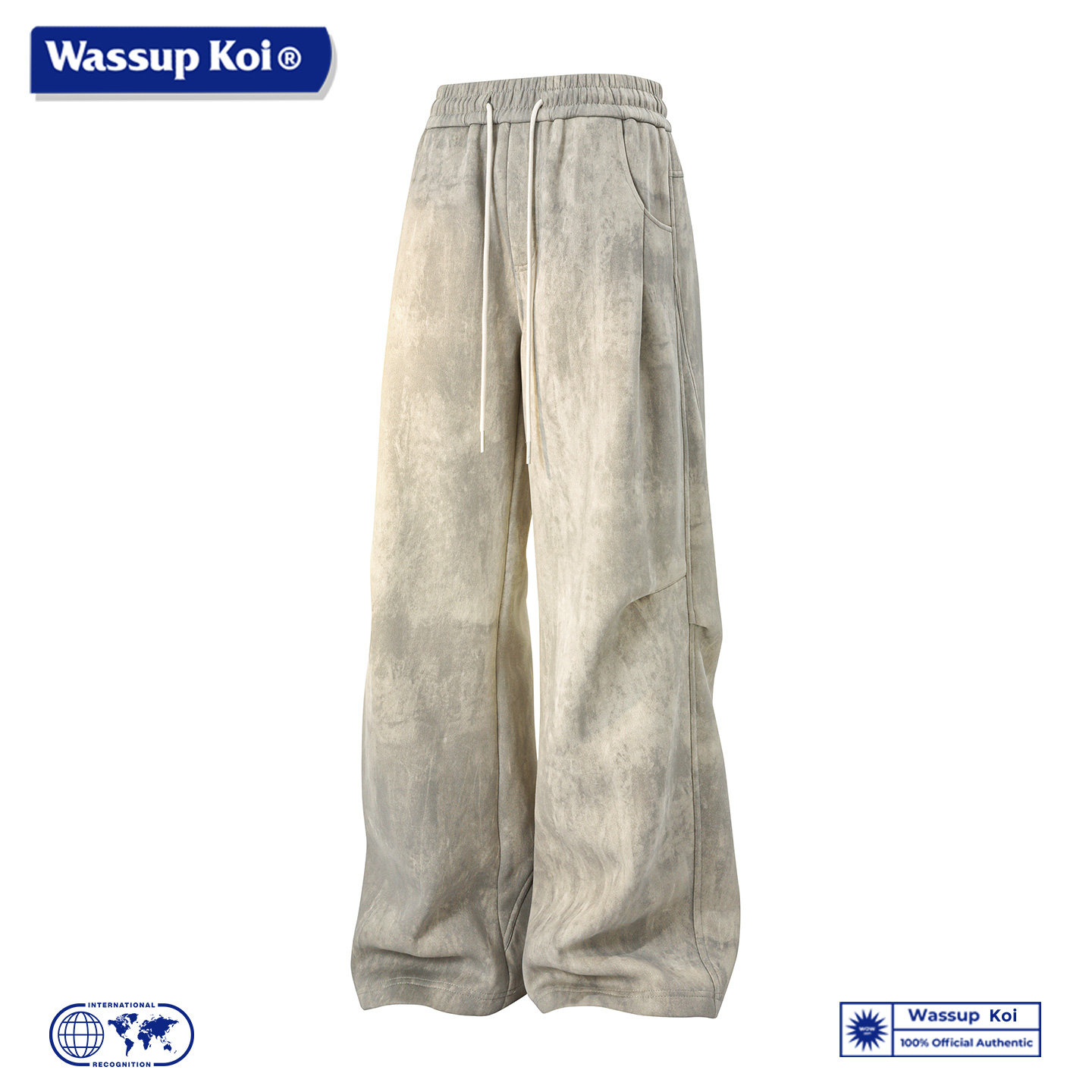 WASSUP KOI联名美式潮流风扎染阔腿裤男宽松直筒休闲裤显瘦工装裤,男装,休闲裤,淘宝优惠券,粉丝福利购,淘宝优惠卷