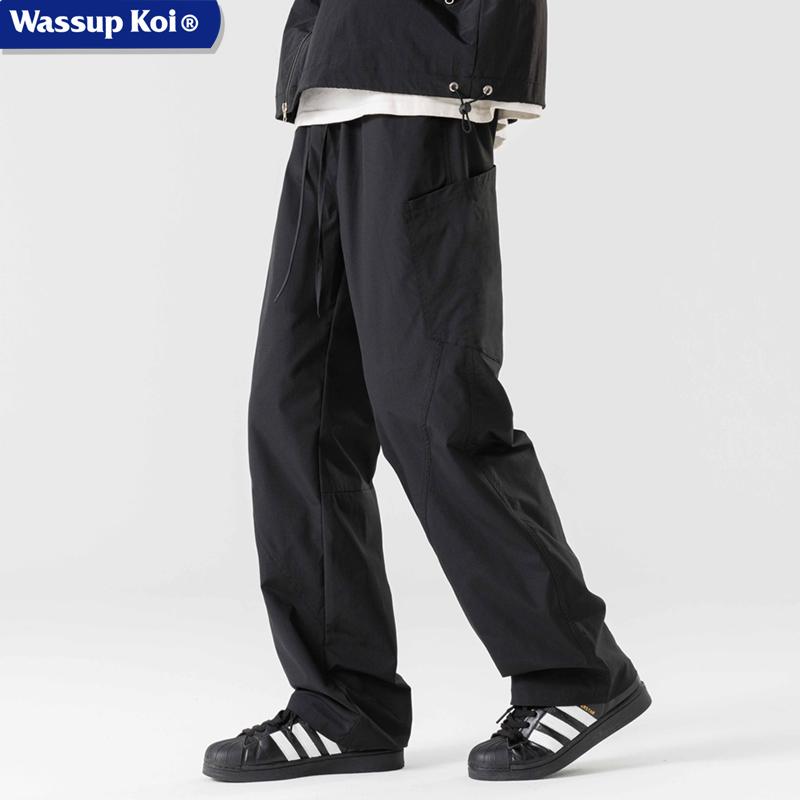 WASSUPKOI拼接设计工装冲锋裤子