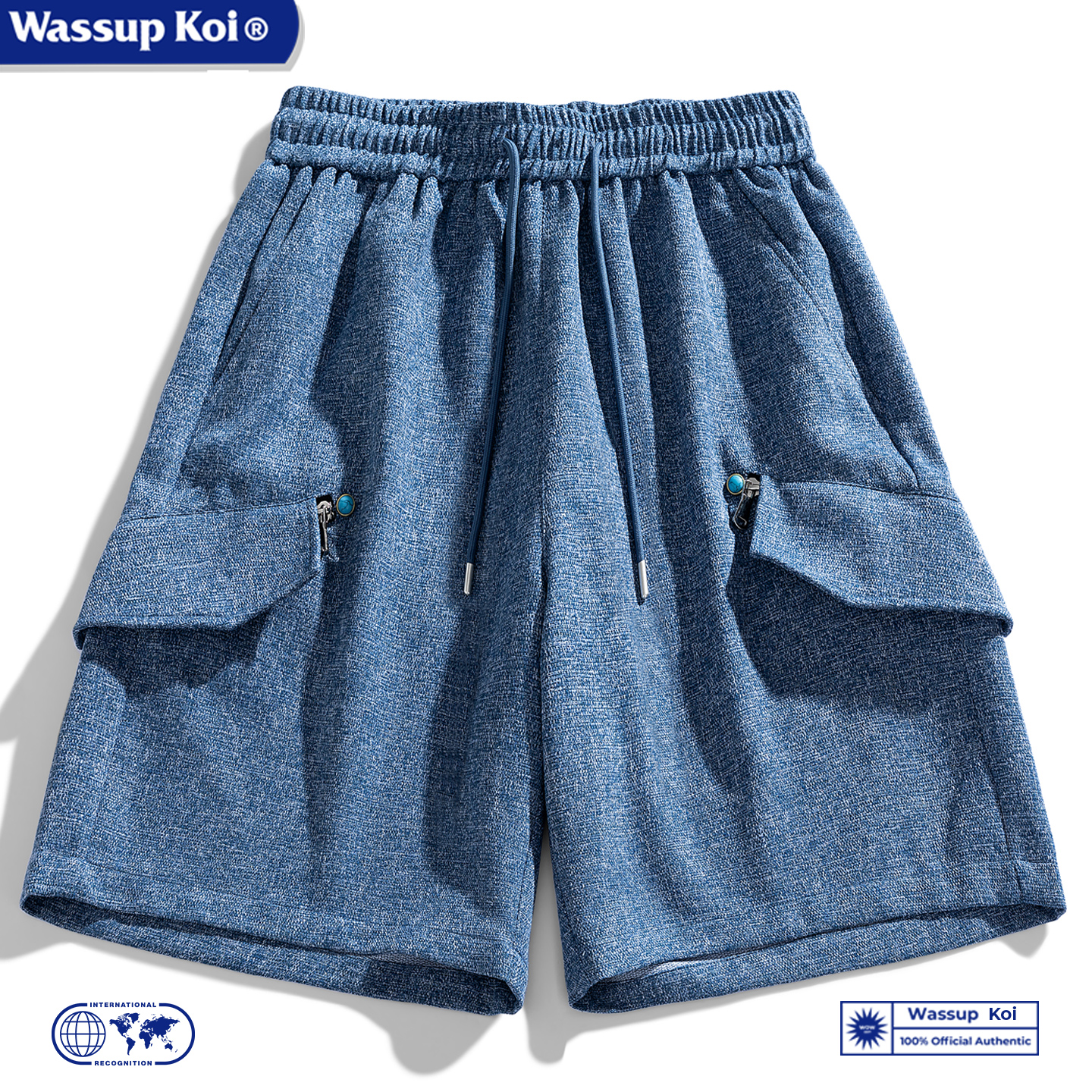 WASSUPKOI联名美式复古工装短裤