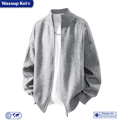 WASSUPKOI慵懒风立领毛衣针织衫