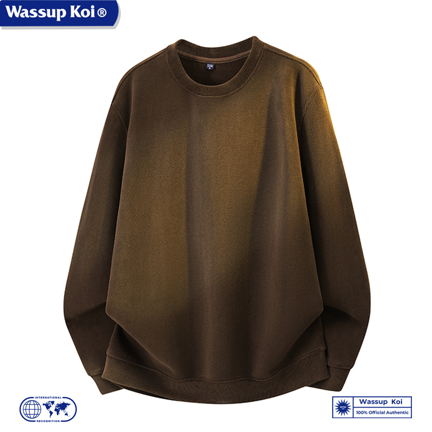 WASSUP奥粒绒长袖套头圆领卫衣男