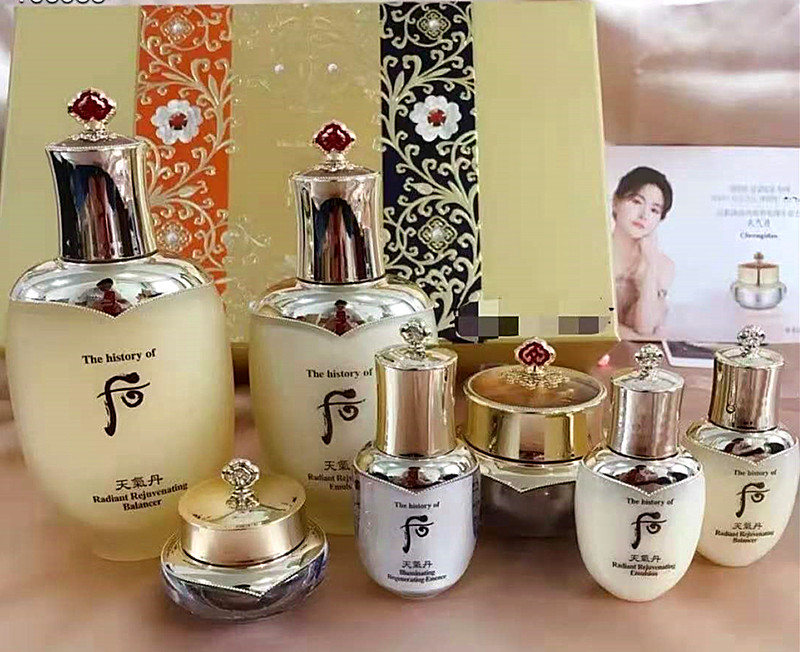 新款韩国whoo后天气丹套盒华泫水乳面霜三件套装补水保湿抗皱紧致