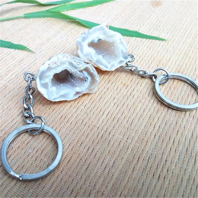 天然玛瑙原石钥匙链水晶挂件吊坠