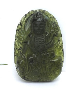 天然捷克陨石普贤菩萨吊坠