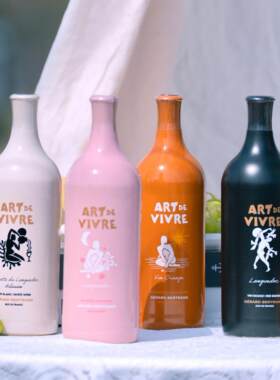 南法酒王花瓶酒！法国吉哈伯通陶罐艺术家半干白葡萄酒橙意橙酒