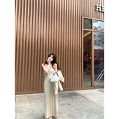 背心百褶针织裙春夏款 DUCHUNZI 细闪特种纱 显瘦高级感连衣裙