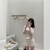 DUCHUNZI ch01e 蕾丝翻领可爱少女感针织贴身外穿套头新澳纱上衣