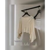 年中折扣 」 vintage 「 麻花显瘦气质斗篷针织套头 女神毛衣