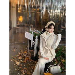 DUCHUNZI  老钱感鹅绒马甲秋冬新款磨毛显瘦韩系羽绒服