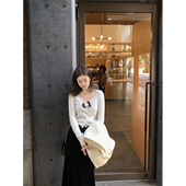 短款 「 显瘦气套头 秋冬新品 内搭 年中折扣 」珍妮蝴蝶结开衫