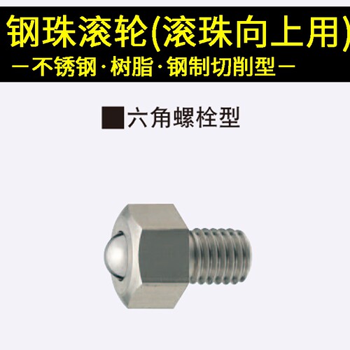 替换米思米BCHLJ5 /6 /8 /10 /12 /16 /20 钢珠滚轮 六角螺栓型
