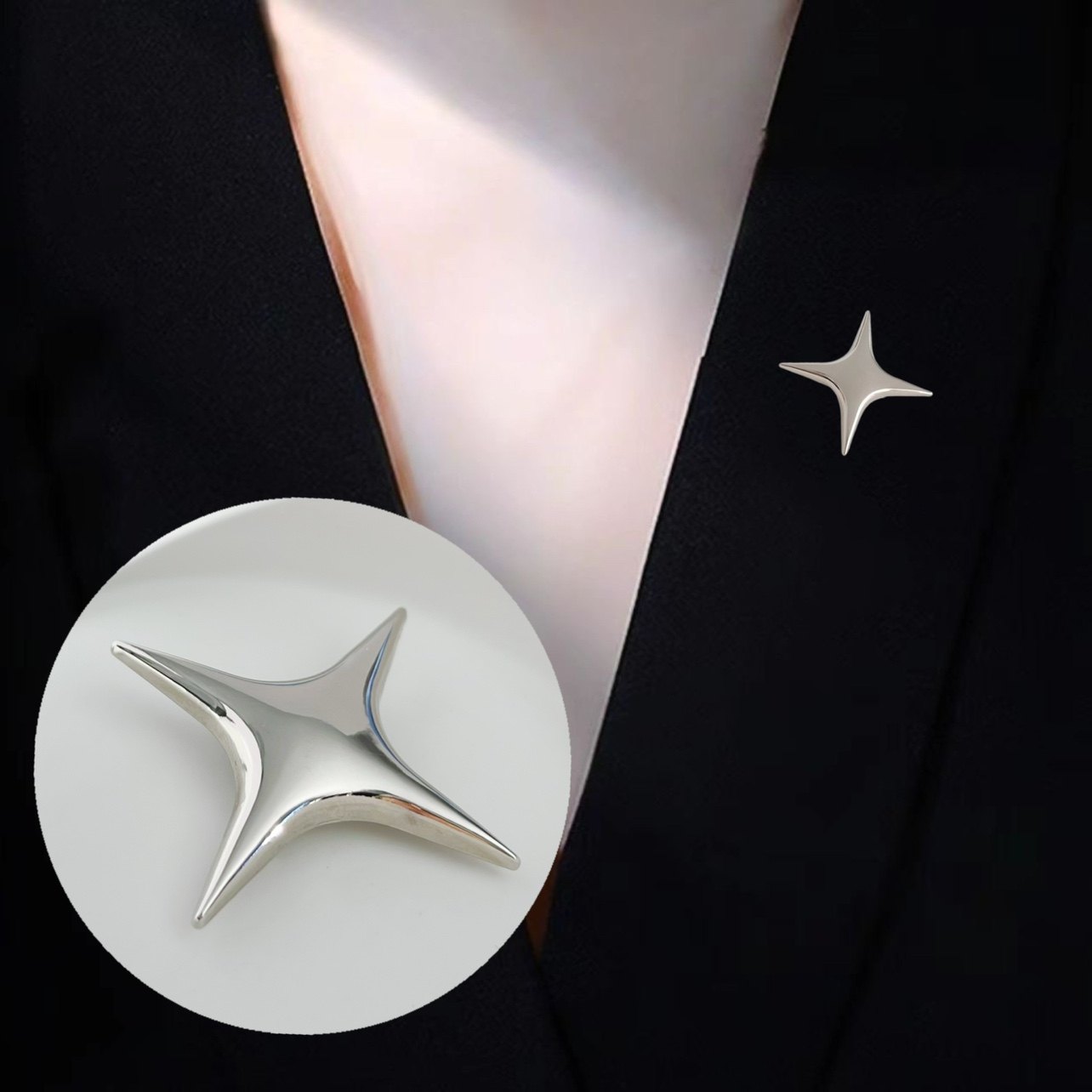 新款光芒胸针百搭时尚胸针百搭星光别针潮流帽徽西装徽章ins胸章