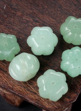 【茜茜珠饰】天然水晶半宝石南瓜散珠diy南瓜隔珠吊坠配件 11色