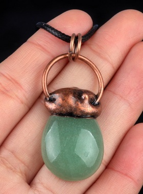 【茜茜珠饰】紫水晶复古风包包吊坠白水晶粉晶虎眼古铜欧美 五色