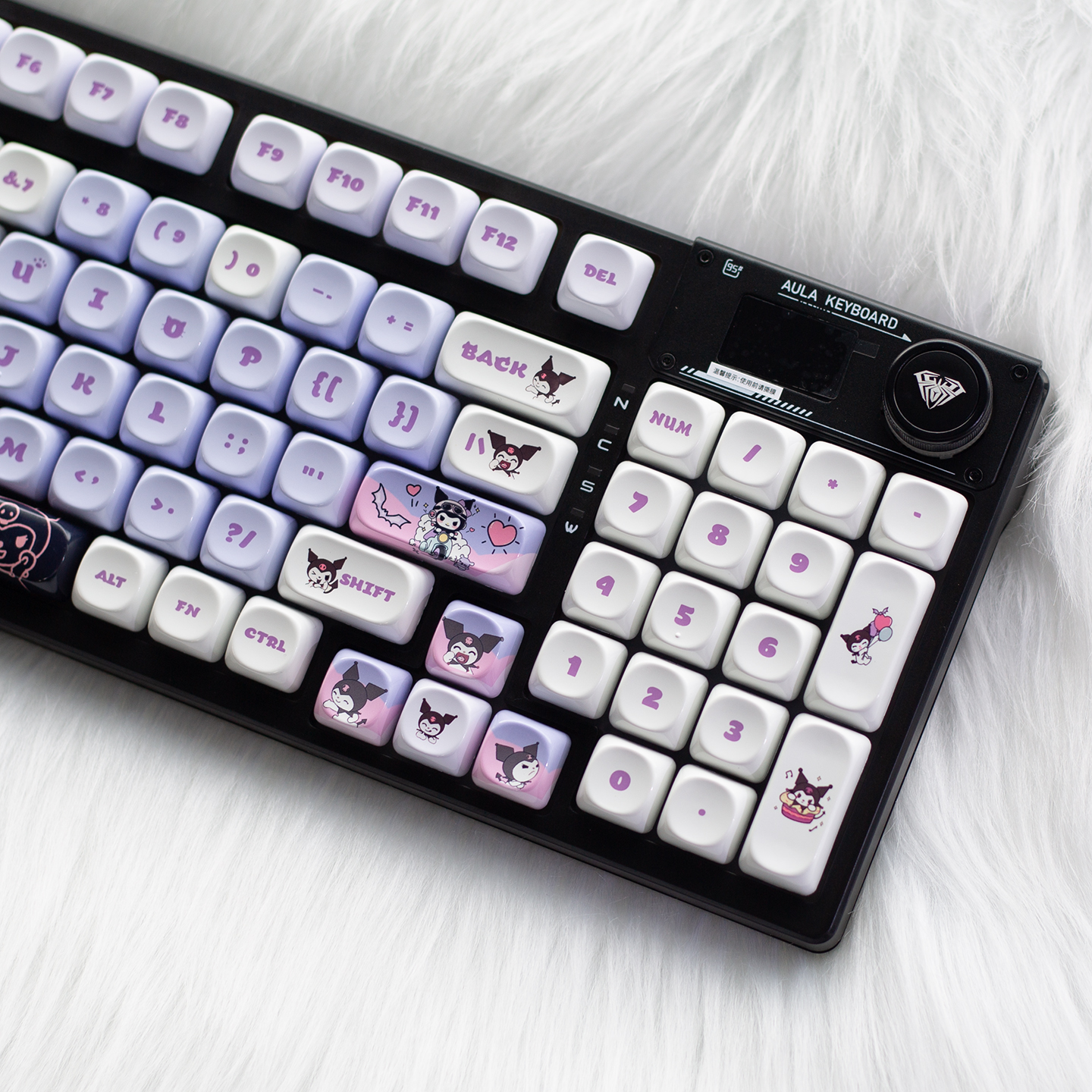 狼蛛f98pro机械键盘RGB透明键帽