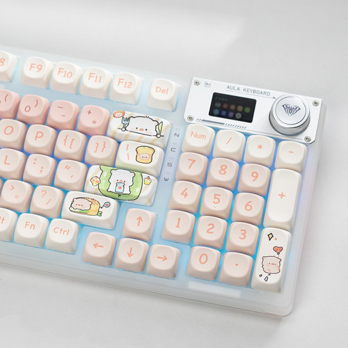 狼蛛F98pro透明机械键盘静音轴