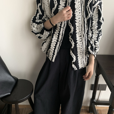 米鹿-冬上新绣布工艺布料外套设计师款高级感拉满短外套8260