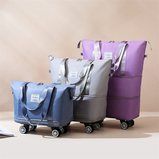 万向轮旅行包轻便携行李袋收纳包健身瑜伽包待产包干湿分离大容量