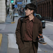 秋冬复古松弛感美利奴羊毛混纺针织开衫 Eli 苏黎世街区 毛衣