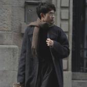 Eli 米兰之夜 蟹钳翻领简约格雷系灰羊毛骆驼绒双面尼大衣外套