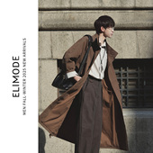 26春夏美国进口高支匹马棉弯刀袖 ELI 止木 立领廓形风衣