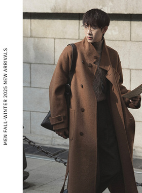ELI【安第斯山】立领轻奢山羊绒混纺秋冬电影感双面呢大衣外套