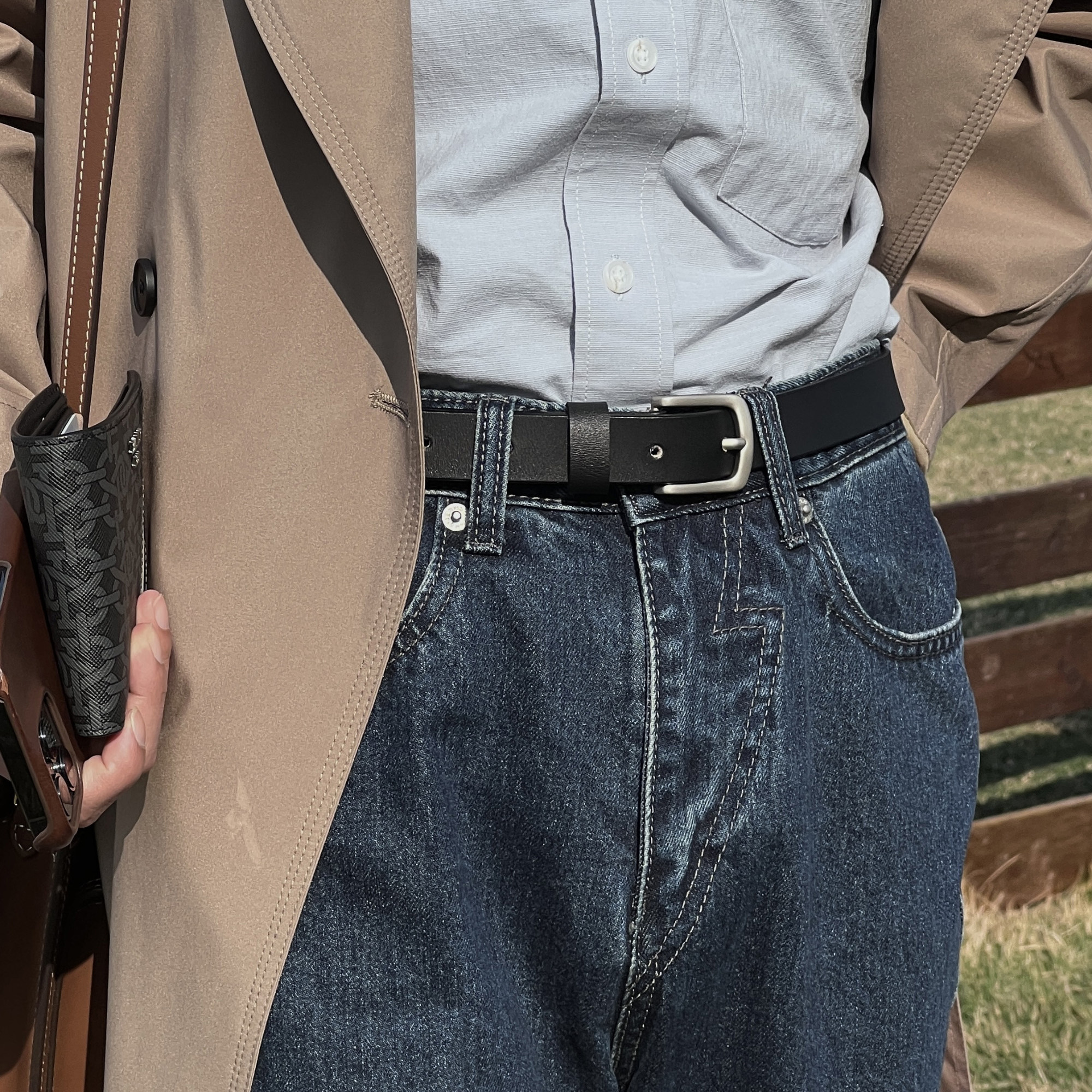 eli 韩系高级感气质百搭高冷腰带简约韩版ins风青年百搭休闲皮带