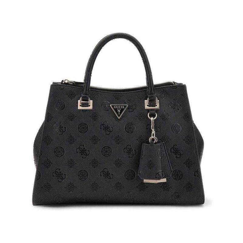 代购GUESS女士手提包日常携带容量适中可手提配挂饰黑色压花图案,箱包皮具/热销女包/男包,手拿包,淘宝优惠券,粉丝福利购,淘宝优惠卷