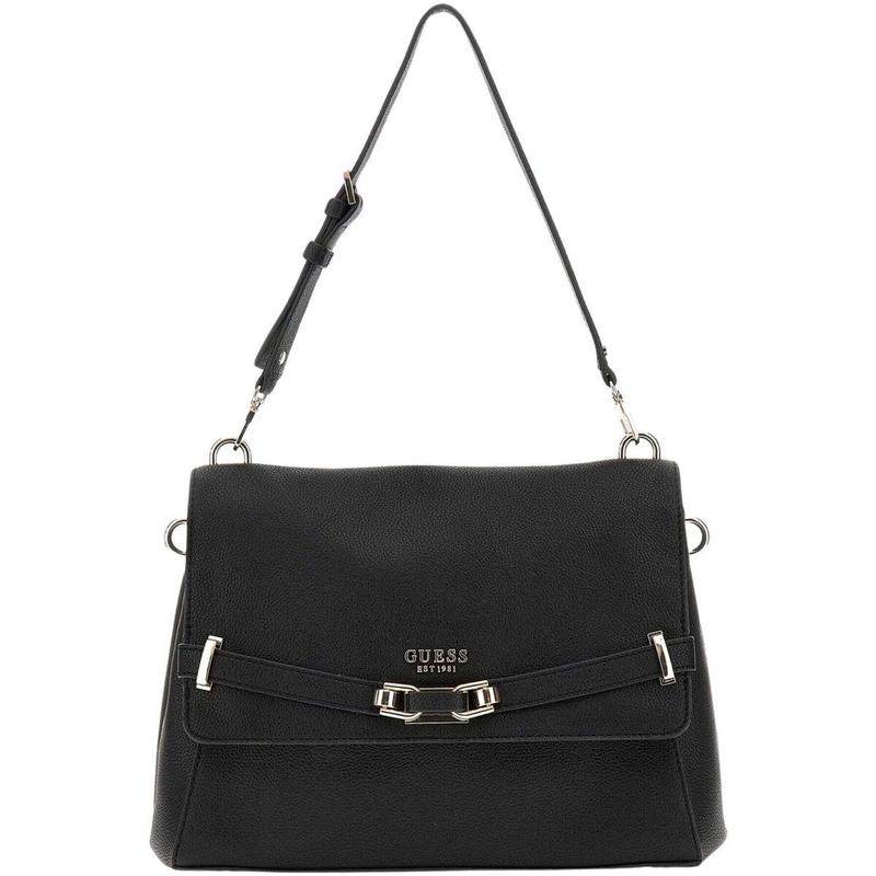 代购GUESS女士手提包大容量翻盖设计日常通勤轻便携带黑色,箱包皮具/热销女包/男包,手拿包,淘宝优惠券,粉丝福利购,淘宝优惠卷