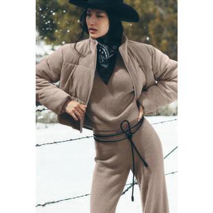 代购ALO YOGA女士羽绒服保暖防寒可调节腰带轻盈保暖抗风层