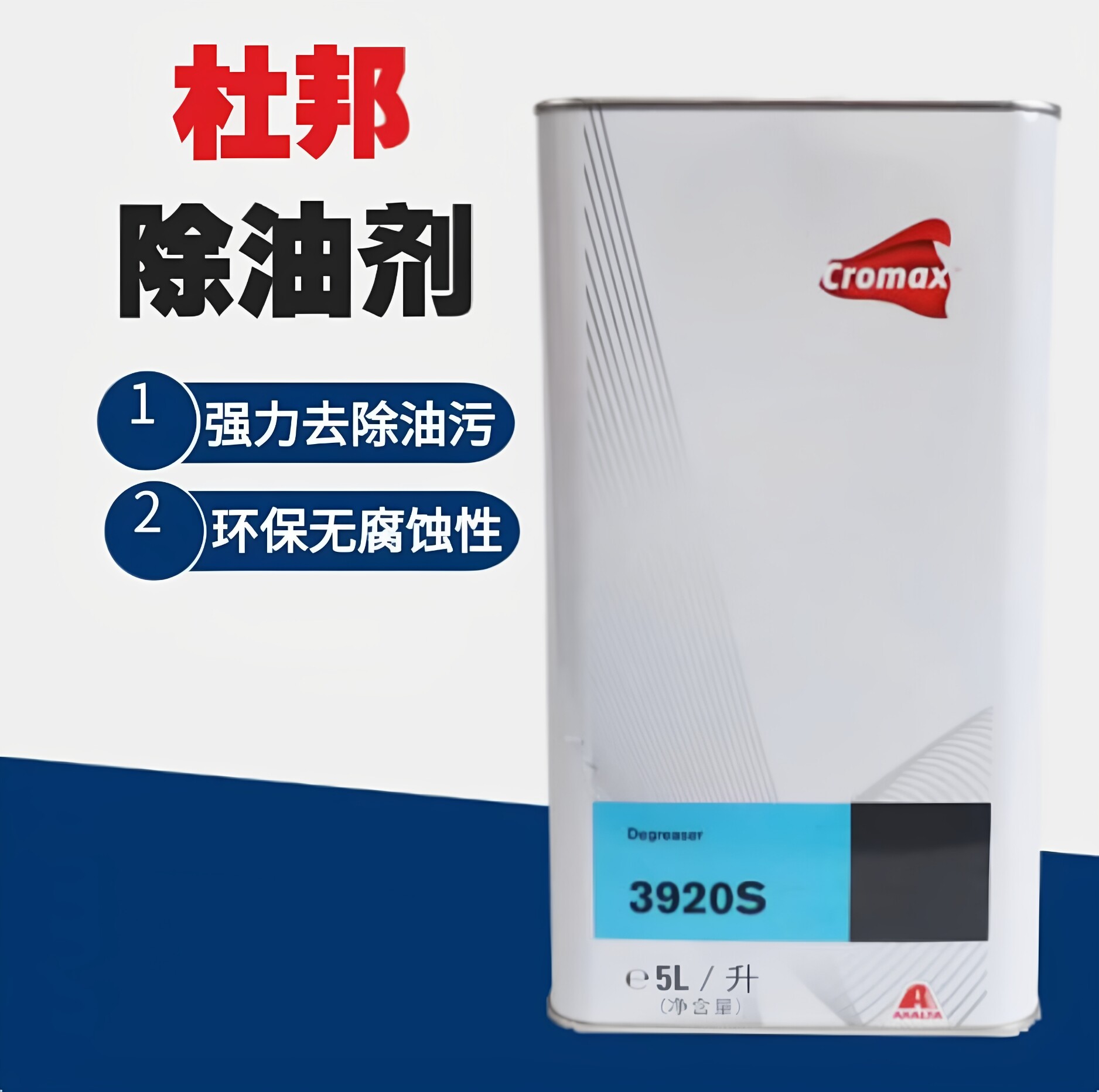 杜邦3920S除油剂喷漆前处理脱脂剂5L汽车漆面喷涂实创清洁剂除蜡