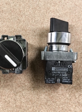 旋钮开关二档转换旋转按钮开关三档自锁XB2-BD21/25/41/45/33/53