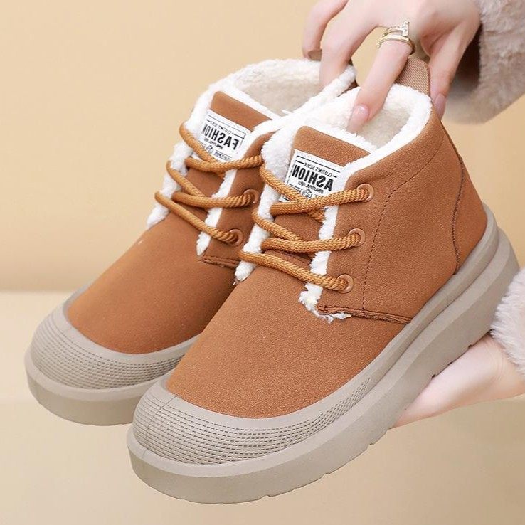 鞋子女冬季新款雪地靴跨境代发加绒加厚保暖户外鞋靴子厚底妈妈鞋