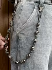 Motorcycle Metal Skull Jeans Chain Hip-Hop European and American Punk Dark Skull Personality Men's Trendy Waist Chain Hot Girl Accessories