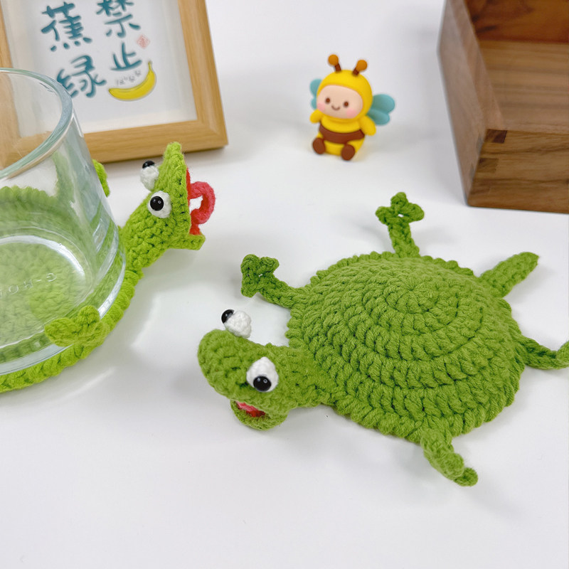 蜥蜴杯垫手工DIY编织材料包图片