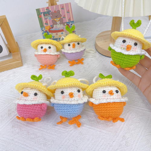 小鹦鹉鸡蛋兜手工diy编织