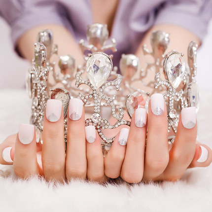 清新自然法式短款假指甲 美甲工具