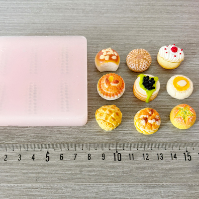 迷你面包蛋糕系列硅胶模具 手工捏捏乐模具