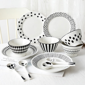 赫本风餐具盘子碗家用2022新款 菜盘网红高级感早餐牛排西餐盘